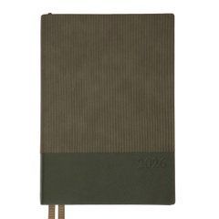 Ежедневник А5 Leo Planner датированный 2026 "Velvet", мягкий, темно-зеленый, 368 страниц
