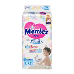 Подгузники Merries L (9-14 кг) 54 шт (mep4)