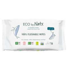 Органічний вологий туалетний папір Eco by Naty, 56 шт