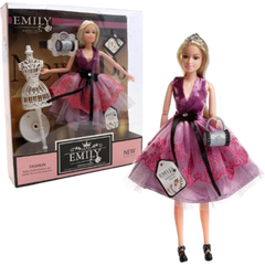 Лялька "Emily" у бежевому платті з манекеном, 29 см (QJ087B)