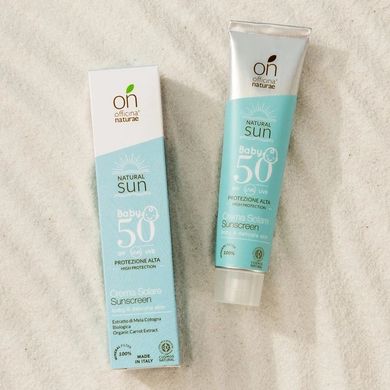 Органічний дитячий сонцезахисний флюїд SPF 50 в алюмінієвій тубі Officina Naturae, 75 мл