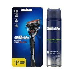 Станок для гоління Gillette Fusion ProGlide + 2 картриджі + Піна Gillette Refreshing Breeze 250 мл