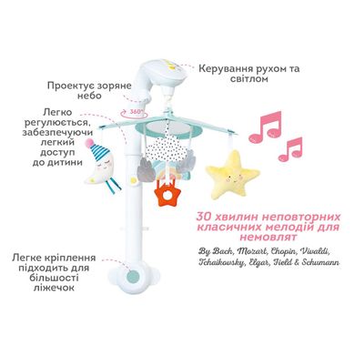 Музичний мобіль з проектором колекції «Крихітка Місяць» - СОЛОДКІ СНИ (12665)