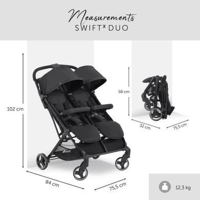 Детская коляска для двойни Hauck Swift X Duo черный (50004-0)