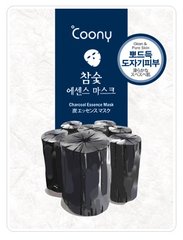 Маска для обличчя з деревним вугіллям "Coony" Глибоке очищення шкіри Корея KF0003