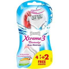 Жіночі одноразові верстати Wilkinson Xtreme 3 Beauty Dual Moisture (4+2 Gratis) 01609