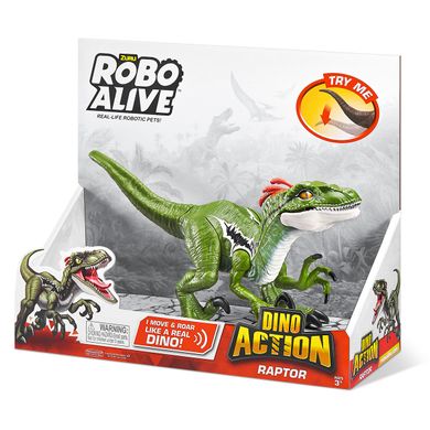 Интерактивная игрушка ROBO ALIVE серии "Dino Action" - РАПТОР (7172)