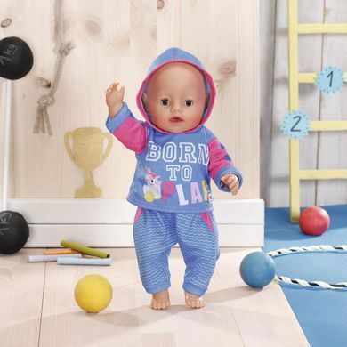 Набір одягу для ляльки BABY BORN - СПОРТІВНИЙ КОСТЮМ ДЛЯ БЕГА (на 43 см, блакитний) 830109-2