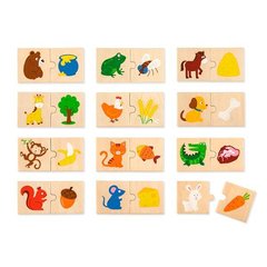 Набір пазлів Viga Toys "Що їдять тварини" (51607)