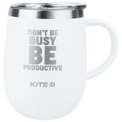 Термокружка "Be productive" 360 мл белая, Kite (K22-378-03-1)