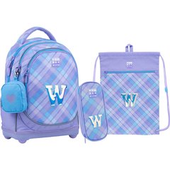 Школьный набор Wonder Kite "W check": рюкзак, пенал, сумка для обуви (SET_WK22-724S-1)
