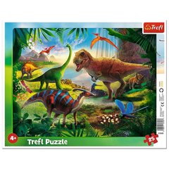 Пазли 25 елементів (Рамкові) - "Динозаври"