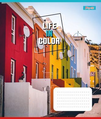 Тетрадь для записей 1В Life in colors А5 36 листов клетка