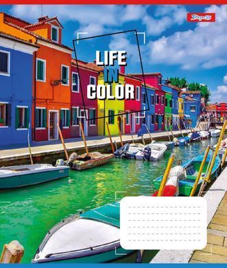 Тетрадь для записей 1В Life in colors А5 36 листов клетка