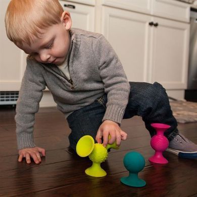 Набор сенсорных погремушек на присосках Fat Brain Toys pipSquigz 3 шт. (F089ML)