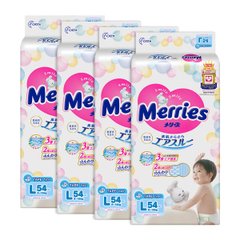 Подгузники Merries L (9-14 кг) 54 шт (mep4) 4 упаковки