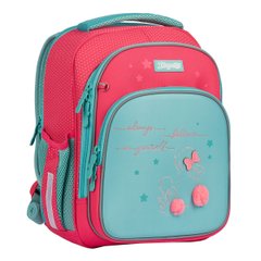 Рюкзак школьный каркасный 1Вересня S-106 Bunny розовый/бирюзовый