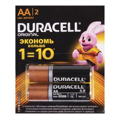 Батарейки Duracell (LR6) в блістері 2 шт. розмір AA.