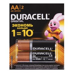 Батарейки Duracell (LR6) в блистере 2 шт. размер AA. (Du-LR6)