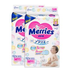 Підгузки Merries M (6-11 кг) 64 шт (mep3) - 2 упаковки