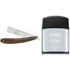Небезпечна бритва/шавета розкладна Straight Razor + лосьйон після гоління Wilkinson Sword Fragrance Classic