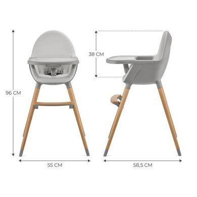 Стільчик для годування 2 в 1 Kinderkraft Fini 2 сірий (KHFINI02GRY0000)