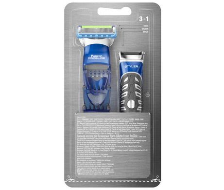 Подарочный набор Gillette Fusion ProGlide Styler (1 кассета ProGlide Power + 3 насадки) 01614