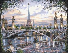 Картина по номерам "Вечерний Париж" 40*50 см, ТМ Strateg (VA-0006)