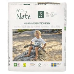 Органические подгузники Eco by Naty Размер 5 (от 11 до 25 кг) 22 шт (ФР-00000442)