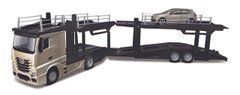Игровой набор - АВТОТРАНСПОРТЕР MERCEDES-BENZ ACTROS c автомоделью VW POLO GTI MARK 5 (18-31458)