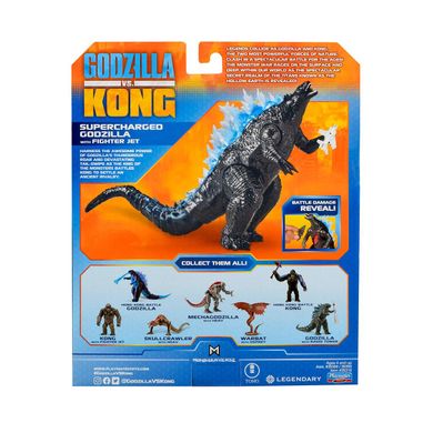 Фигурка GODZILLA VS. KONG - ГОДЗИЛЛА С СУПЕРЭНЕРГИЕЙ И С ИСТРЕБИТЕЛЕМ, 15 сm (35310 К НТВ)