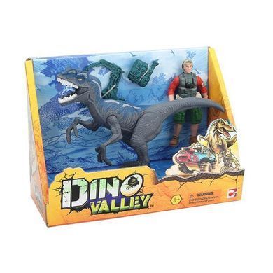 Ігровий набір Dino Valley Небезпечний динозавр зі звуком сірий (542015)