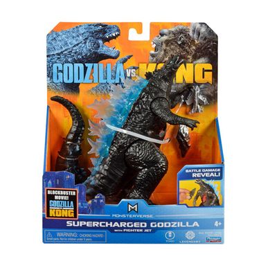 Фигурка GODZILLA VS. KONG - ГОДЗИЛЛА С СУПЕРЭНЕРГИЕЙ И С ИСТРЕБИТЕЛЕМ, 15 сm (35310 К НТВ)