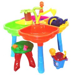 Детский столик со стульчиком для игры с песком и водой , ТМ Kinderway (01-121-1)