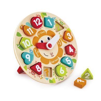 Деревянный пазл-сортер Hape Часы (E1622)