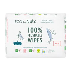 Органическая влажная туалетная бумага Eco by Naty, без запаха 168 шт (3 упаковки 1)