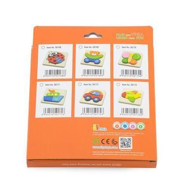 Деревянный мини-пазл Viga Toys Самолетик (50173)