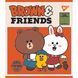 Зошит YES Line Friends А5 12 аркушів клітинка