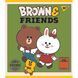 Зошит YES Line Friends А5 12 аркушів клітинка