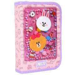 Пенал твердий Yes одинарний з клапаном Line Friends Always Together HP-03