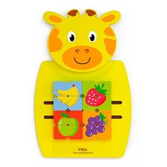 Іграшка настінна Viga Toys жираф з фруктами (50680)