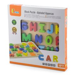 Деревянный пазл Viga Toys Английский алфавит, заглавные буквы (50124)