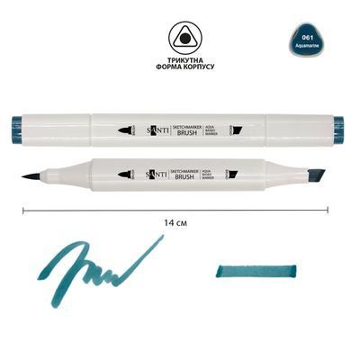Маркер акварельный SANTI sketch, SM-61, аквамарин