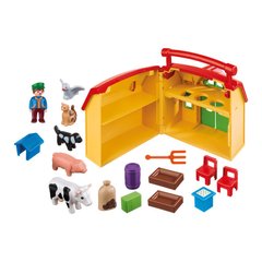 Конструктор Playmobil 1.2.3 "Переносная ферма", 17 крупных деталей (6962)