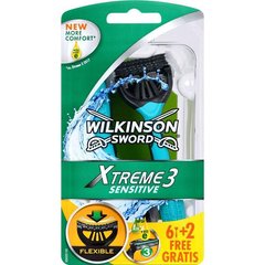 Мужские одноразовые станки Wilkinson Sword Xtreme Sensitive 6+2 free 01160