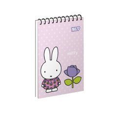 Зошит для записів Yes Miffy flower одинарна спіраль А7/80 аркушів