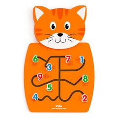 Настінна іграшка Viga Toys кіт з цифрами (50676)