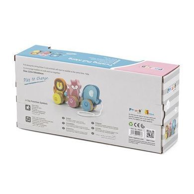 Деревянная каталка Viga Toys PolarB Зверята (44023)