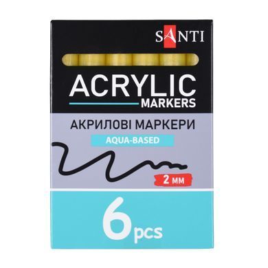 Маркер акриловий SANTI SAC-25 золото 2 мм