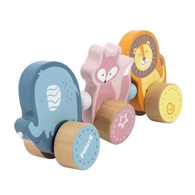 Деревянная каталка Viga Toys PolarB Зверята (44023)